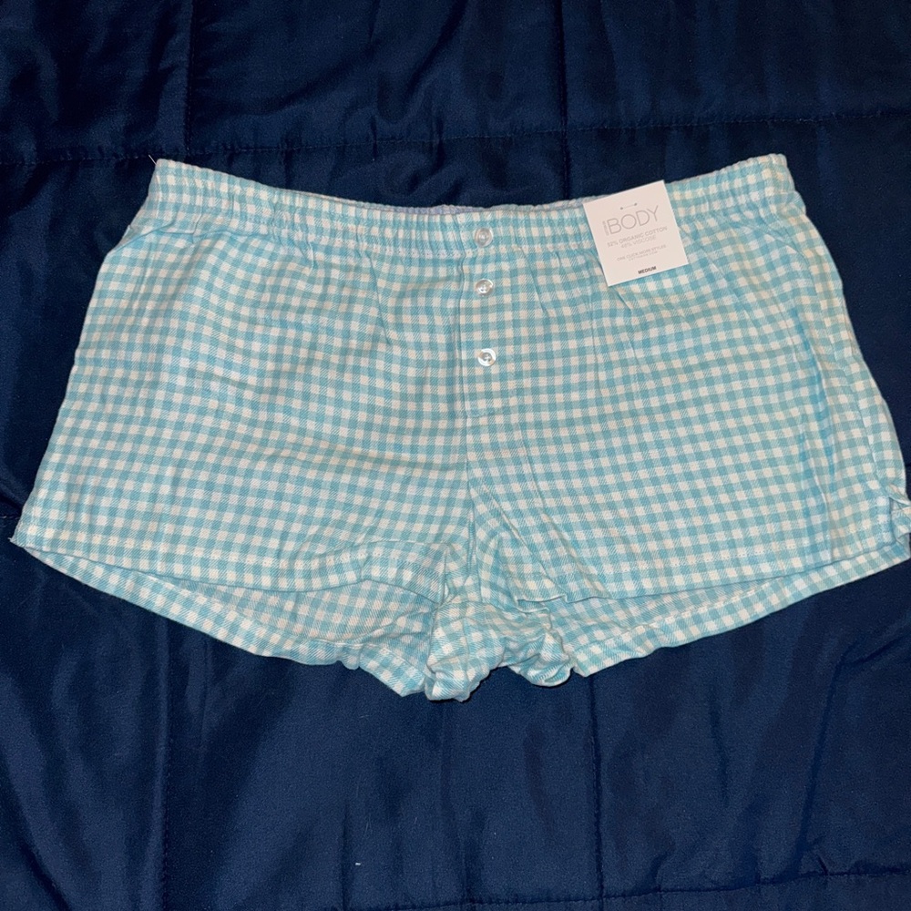 Cotton On Women's Blue Gingham Sleep Shorts